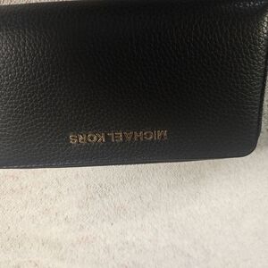 Michael Kors Black Pebbled Leather Clutch